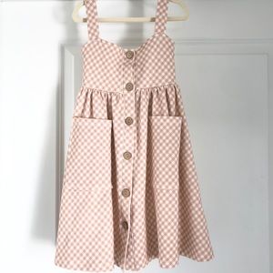 Lemon + Lucy - Pink Buffalo Check Dress